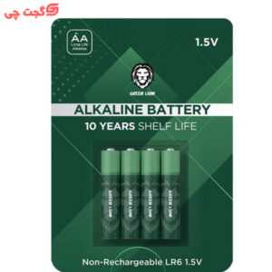 باتری قلمی گرین لاین 1.5 ولت ALKALINE بسته چهار عددی