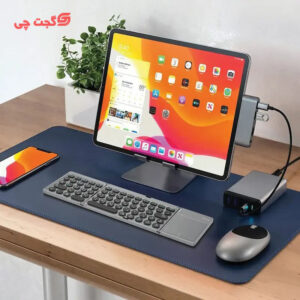 موس وکیبورد تاشو گرین لاین مدل TRI FOLD GRAY